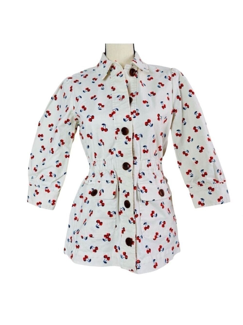 Kate Spade New York Cherry Toss Jacket Cream XXS